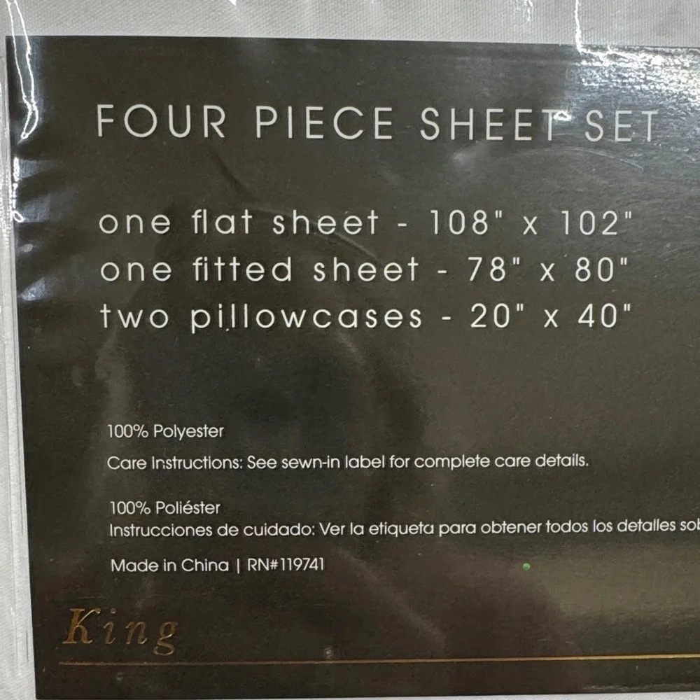 White 4-Piece Sheet Set